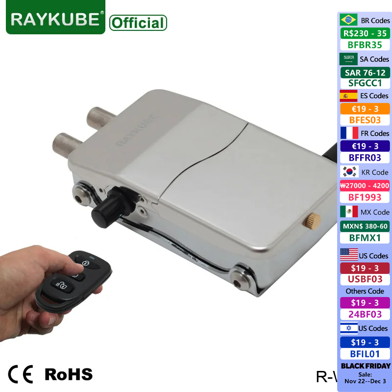 R/Diy Electronics - RAYKUBE Electronic Door Lock Keyless Wireless