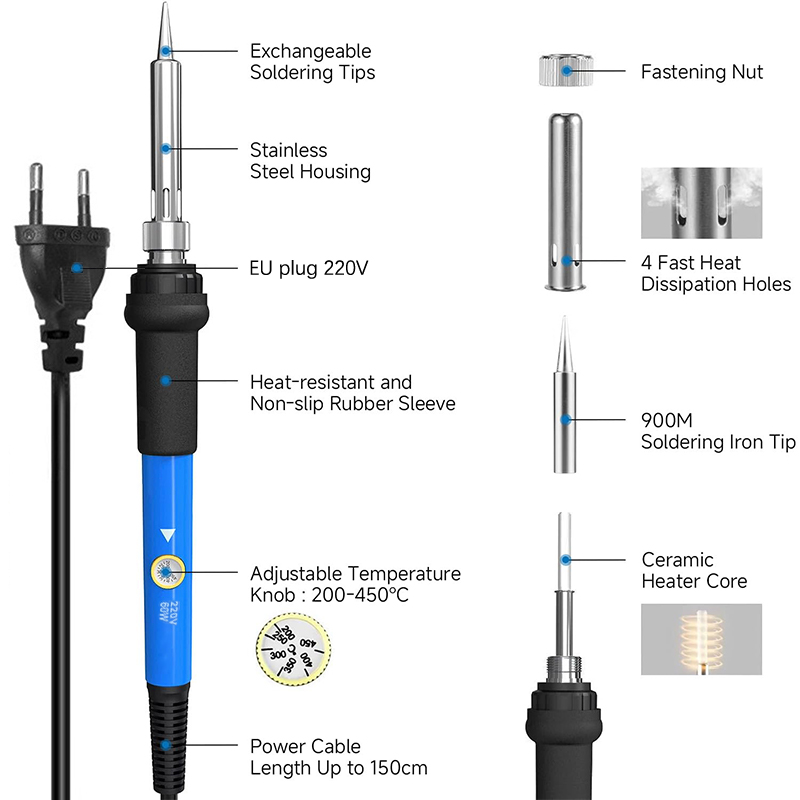 Adjustable Temp 220V 60W Elect - Diy Electronics Storage ulasan dan harga