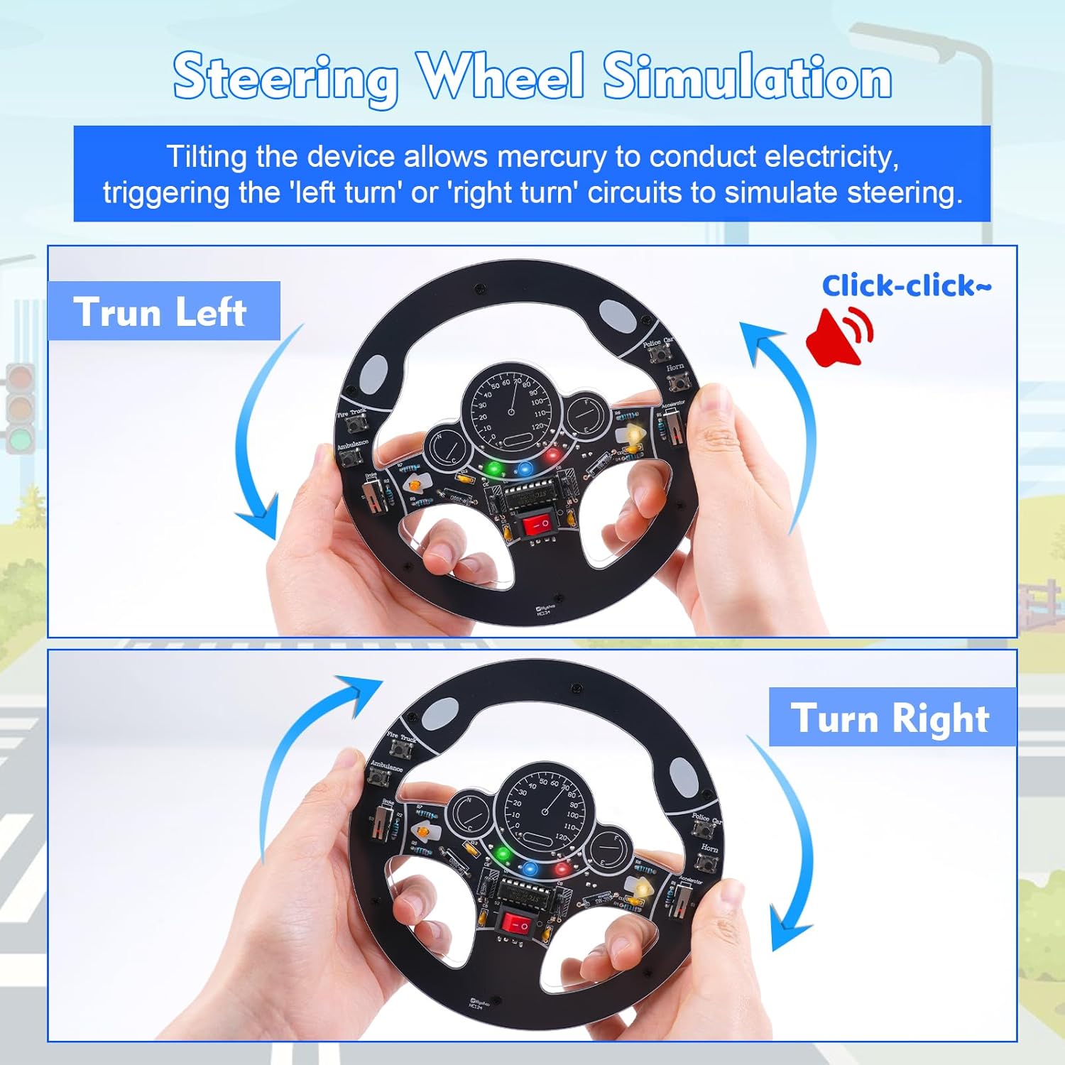 Car Steering Wheel DIY Solderi - Diy Electronics Kits For Adults ulasan dan harga
