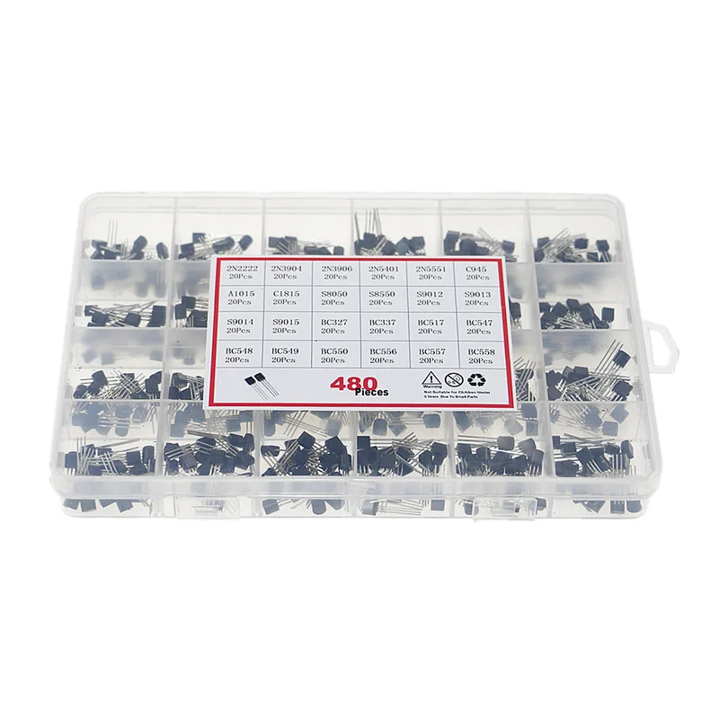 480Pcs 24Types NPN PNP Transis - Mosfet Transistor Set ulasan dan harga