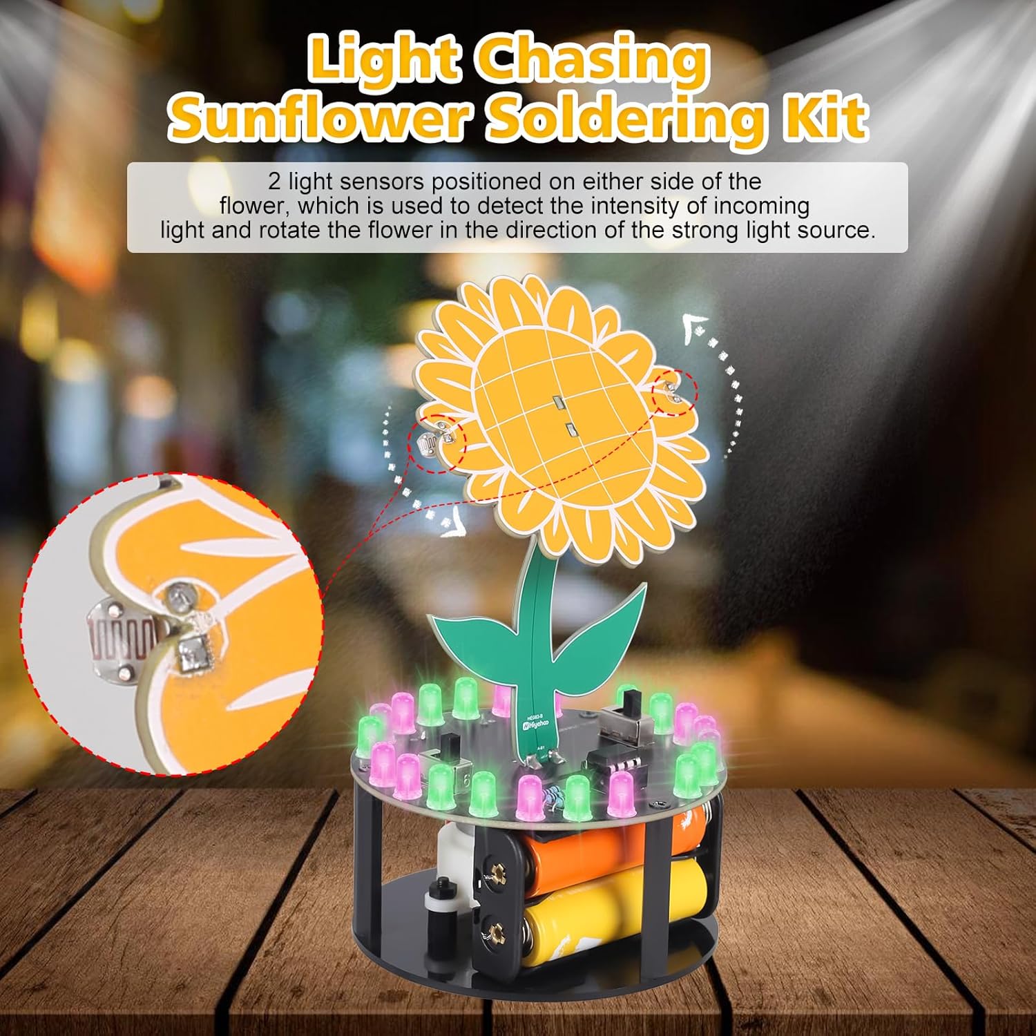 Light Chasing Sunflower Solder - Diy Electronics Kits For Adults ulasan dan harga