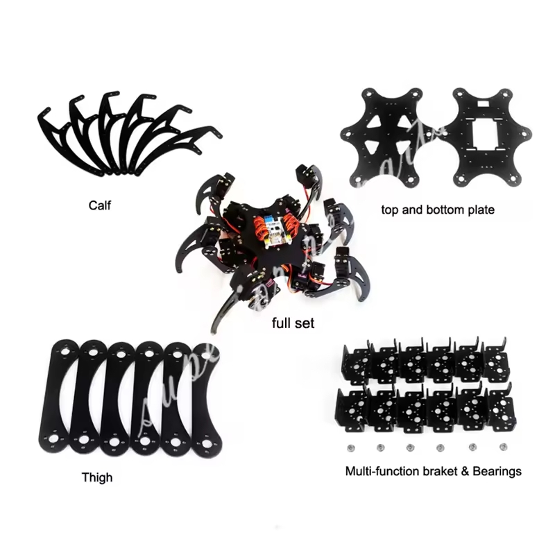 18 DOF Aluminium Hexapod Spide - Diy Kit Elektronik ulasan dan harga