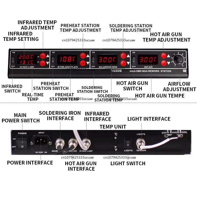 1000B/1000A Infrared Multifunc - Hot Air Rework Station ulasan dan harga