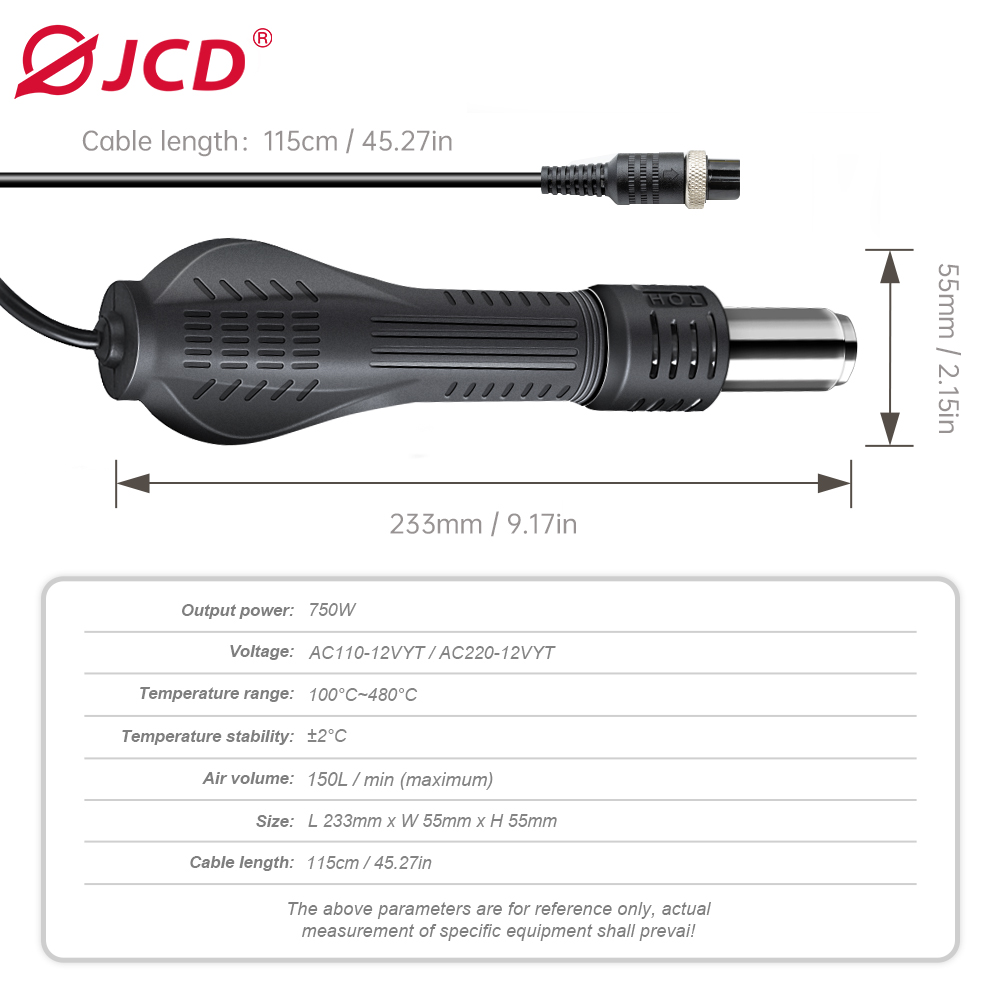 JCD 8-Hole Hot Air Gun Handle  - Hot Air Rework Station ulasan dan harga