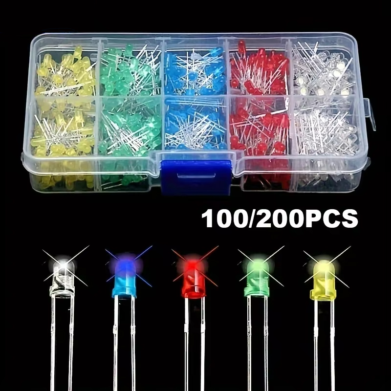 100/200PCS 3mm 5mm Multicolor  - R/Diy Electronics ulasan dan harga