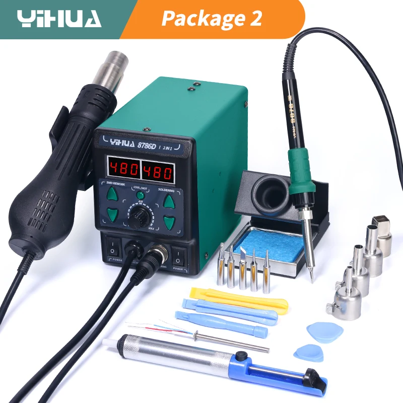 YIHUA 8786D Soldering Iron Hot - Diy Electronics Storage ulasan dan harga