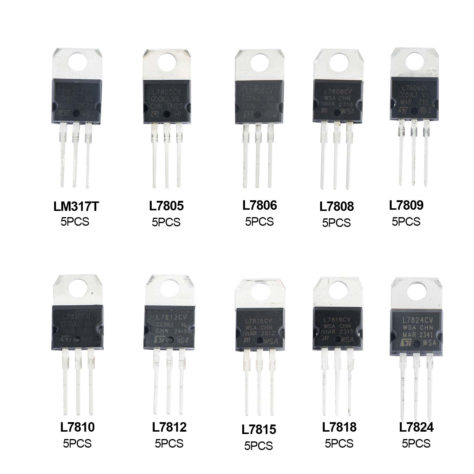 50pcs Voltage Regulator Kit 10 - Mosfet Transistor Set ulasan dan harga