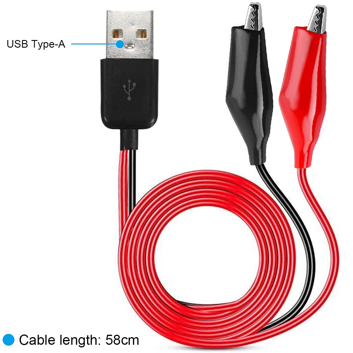 Alligator Clip to USB, Crocodi - Crocodile Clip Set ulasan dan harga