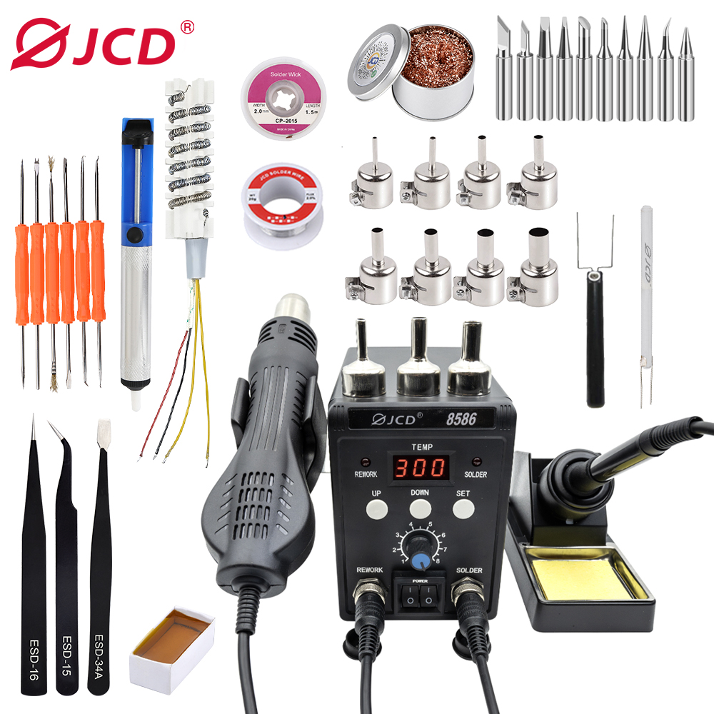 JCD 2 in 1 Soldering Station 8 - Hot Air Rework Station ulasan dan harga