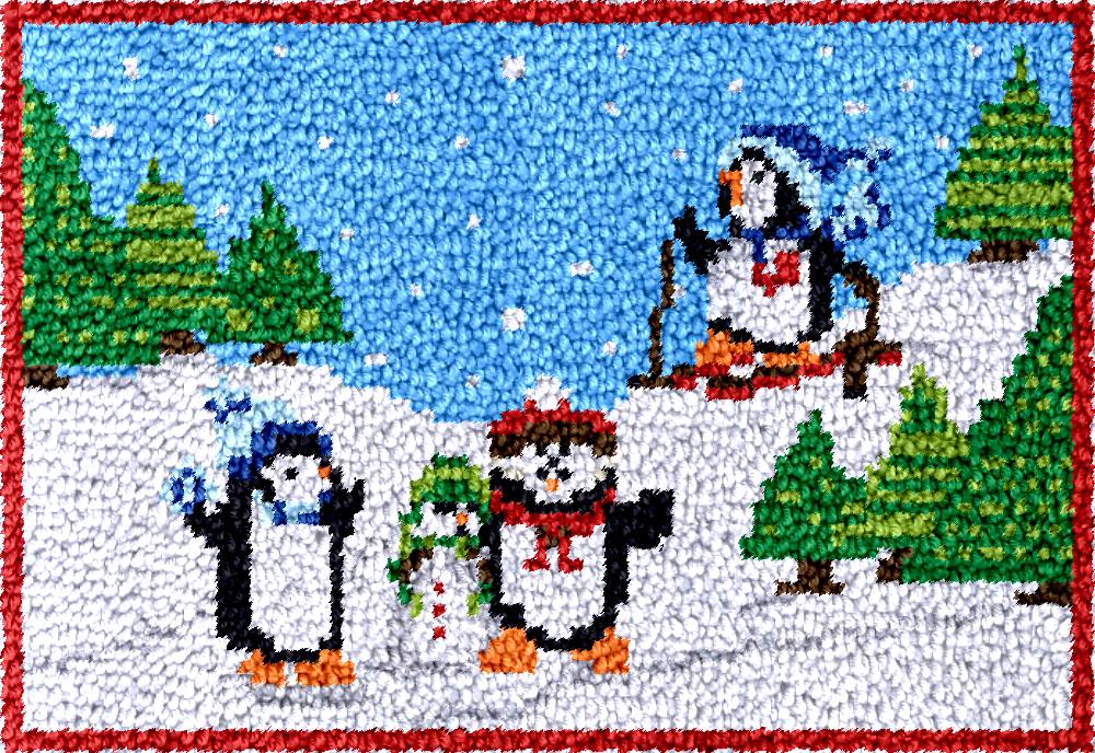 penguins Latch Hook Rug Kits w - Diy Electronics Kits For Adults ulasan dan harga