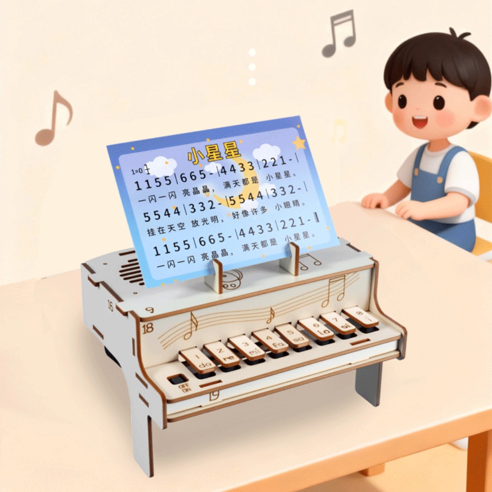 DIY Wooden Electronic Piano Mo - Diy Electronics Kits For Adults ulasan dan harga