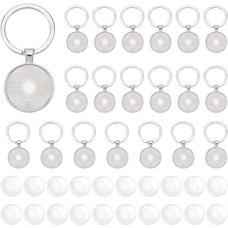 20Pcs Keychain Cabochon Settin - Diy Electronics Websites ulasan dan harga