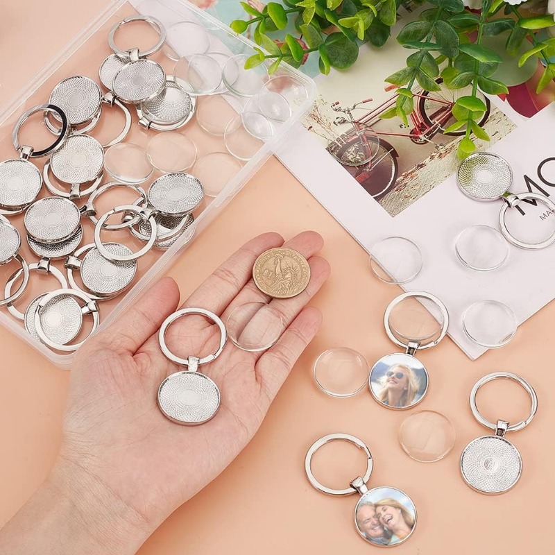 20Pcs Keychain Cabochon Settin - Diy Electronics Websites ulasan dan harga