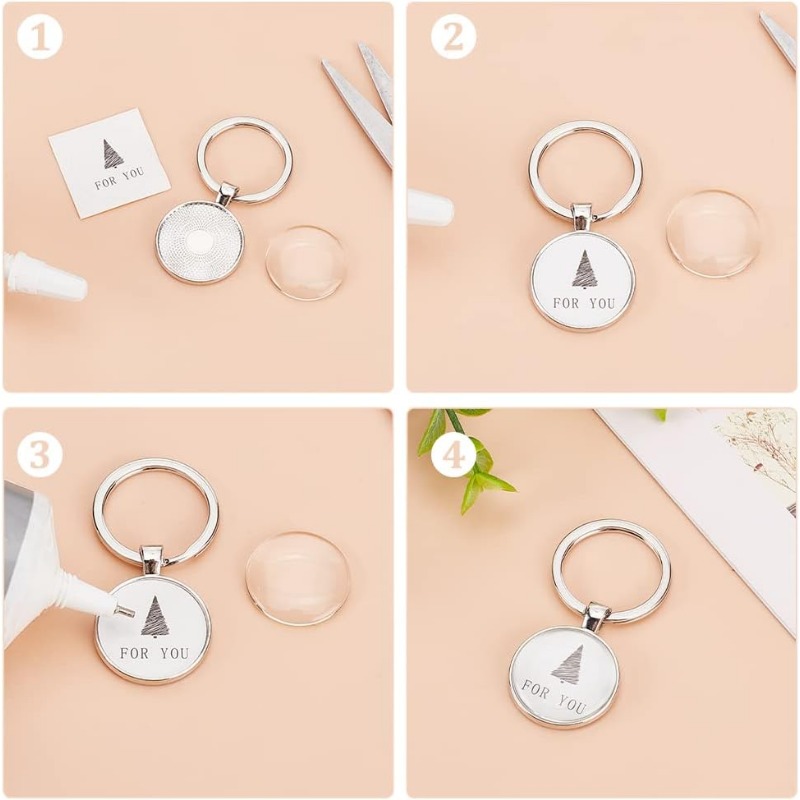 20Pcs Keychain Cabochon Settin - Diy Electronics Websites ulasan dan harga